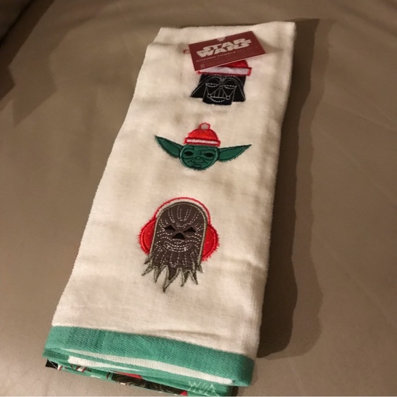 Set of two Star Wars Christmas kitchen towel green tea towel - Picture 7 of 7